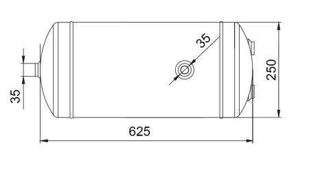 NÁDRŽ NA VZDUCHOVÉ BRZDY 30 l 625×250 ECO