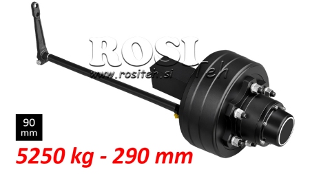 SEMIALBERO CON FRENI - 5250 kg (6 VITI) - 290 mm