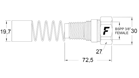 RACCORD RAPIDE FEMELLE POUR MULTI-FASTER 3/8 PARTIE FIXE