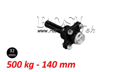 DEMI-ESSIEU SANS FREINS - 500 kg (4 VIS) - 140 mm