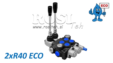 DISTRIBUTEUR HYDRAULIQUE MANUEL – 2 SECTIONS 2xR40 ECO