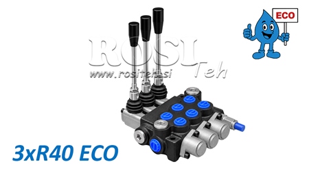 DISTRIBUTEUR HYDRAULIQUE MANUEL – 3 SECTIONS 3xR40 ECO