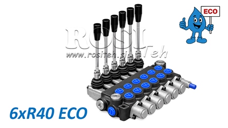 DISTRIBUTEUR HYDRAULIQUE MANUEL – 6 SECTIONS 6xR40 ECO