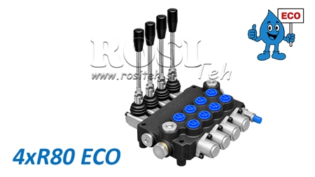 DISTRIBUTEUR HYDRAULIQUE MANUEL – 4 SECTIONS 4xR80 ECO