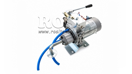 MINI CENTRALE HYDRAULIQUE 24V DC - 2.2kW = 2.1cc - 8 litres - unité monophasée AVEC POMPE MANUELLE