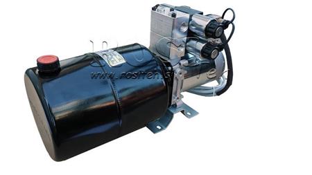 AGGREGAT HYDRAULIQUE MINI 12V CC - 1.6kW = 2.1cc - 8 lit - assemblage bidirectionnel 2x (métal)