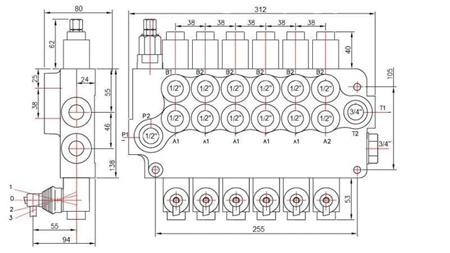 SOUPAPE HYDRAULIQUE 6xP80