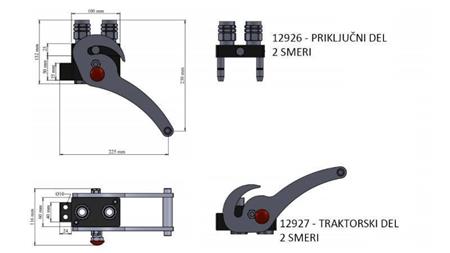 COUPLAGE MULTI-FASTER 2 voies BSP1/2 NOUVEAU TYPE PARTIE DE RACCORDEMENT