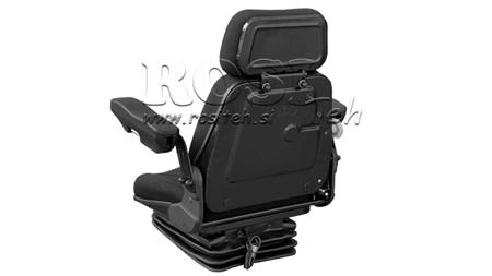 SIÈGE DE TRACTEUR SUSPENSION AIR TISSU AVEC ACCOUDOIR ÉCO