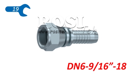 HYDRAULICKÁ PRÍPOJKA DKJ JIC74° SAMICA DN6-9/16”-18