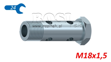 HYDRAULIC HOLLOW BOLT DOUBLE M18X1.5