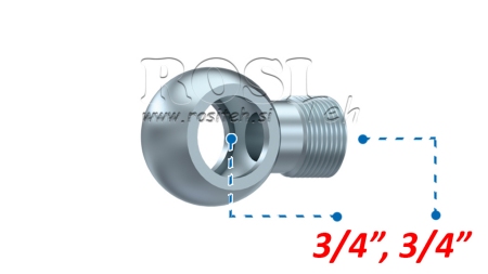 RACCORD HYDRAULIQUE ŒIL 3/4-3/4