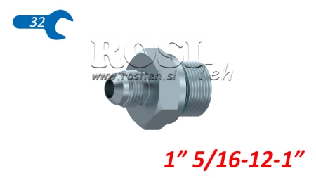 RÉDUCTEUR HYDRAULIQUE 1 5/16 JIC74°-1 GAZ