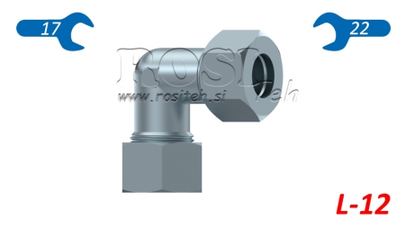 COUDE HYDRAULIQUE L-12 AVEC ÉCROU
