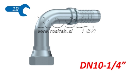 HYDRAULIC FITTING BSP FEMALE ELBOW 90° DN10-1/4