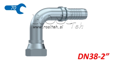 RACCORD HYDRAULIQUE BSP FEMELLE COUDE 90° DN38-2