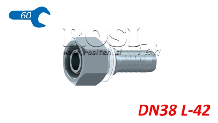HYDRAULIC FITTING DKOL 42 FEMALE DN38-M52X2