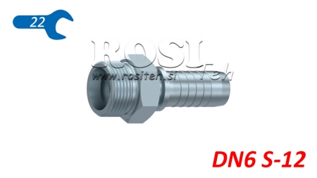 HYDRAULIC FITTING CES 12 S MALE DN6-M20X1.5
