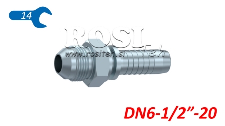 RACCORD HYDRAULIQUE AGJ JIC74° MALE DN6-1/2”-20