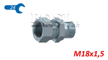 ÉCROU ROTATIF DOUBLE DE CONNEXION HYDRAULIQUE M18X1,5