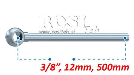 TUBE BANJO MÉTALLIQUE 12MM 3/8 500MM