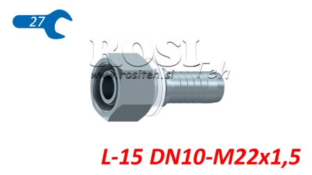 ХИДРАВЛИЧНА ВРЪЗКА DKOL 15 L ЖЕНСКА DN10-M22X1.5