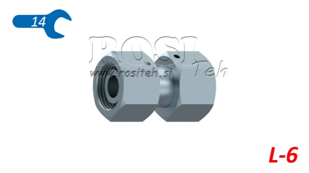 RACCORD HYDRAULIQUE DOUBLE ÉCROU TOURNANT (6L) M12X1,5