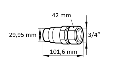 RACCORD RAPIDE EXCAVATEUR FFH MALE 3/4 48MM