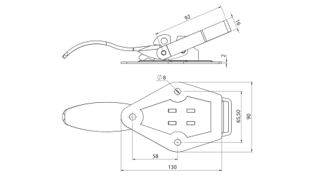 FERMETURE DU PANNEAU LATÉRAL DE REMORQUE, TYPE TOGGLE