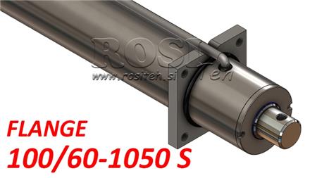 cylindre hydraulique avec plaque de montage et tuyaux 100/60-1050