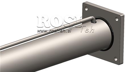 HYDRAULISK SYLINDER FOR VEDKLØYVER MED MONTERINGSPLATE100/60-1050 - ØVRE TILKOBLING