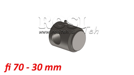 COUVERCLE DE VÉRIN TROU/ORRIFICE Ø70 AVEC TROU 30MM