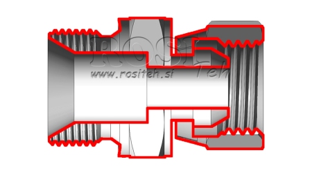 HIDRAVLIČNI REDUCIR VRTLJIVA MATICA BSP1/2 - BSP3/8