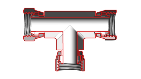HIDRAVLIČNI T KOM VRTLJIVA MATICA BSP 3/8