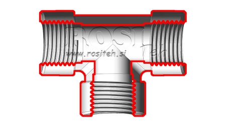 HYDRAULICKÁ T-SPOJKA SAMICA–SAMICA 3/4