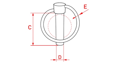 CLIP / GOUPILLE DE SECURITE ROND 8 MM (8 PCS)
