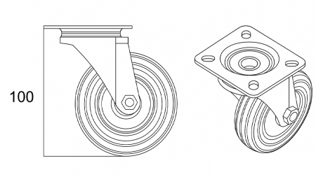 KOLESO 75MM – OTOČNÁ ZÁKLADŇA