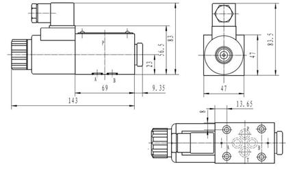 DIMENSIONS DE BOBINE CETOP 3_1 41A