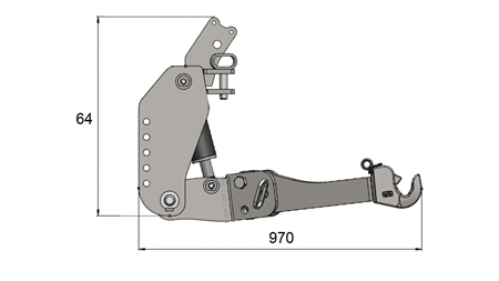 KIT UNIVERSEL HYDRAULIQUE FRONTAL ( AVANT) 3 EME CATEGORIE POUR TRACTEUR 2500 KG