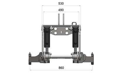 KIT UNIVERSEL HYDRAULIQUE FRONTAL ( AVANT) 3 EME CATEGORIE POUR TRACTEUR 2500 KG