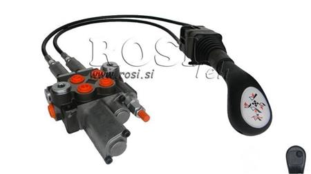 JOYSTICK 1x BOUTON AVEC PULLEY 3 m ET VANNES HYDRAULIQUES 2xP40 l. FLOTTANT
