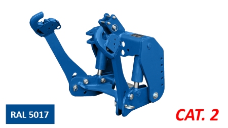 KIT UNIVERSEL HYDRAULIQUE FRONTAL ( AVANT) 2 EME CATEGORIE POUR TRACTEUR 1500KG - BLEU (RAL 5017)