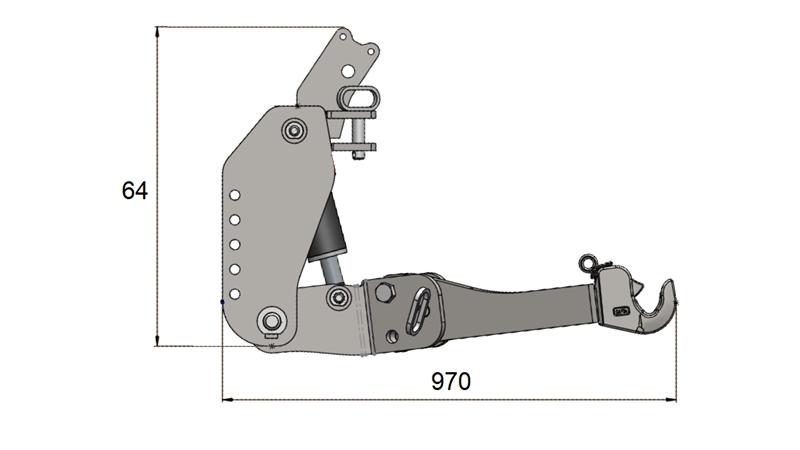 KIT UNIVERSEL HYDRAULIQUE FRONTAL ( AVANT) 3 EME CATEGORIE POUR TRACTEUR 2500 KG