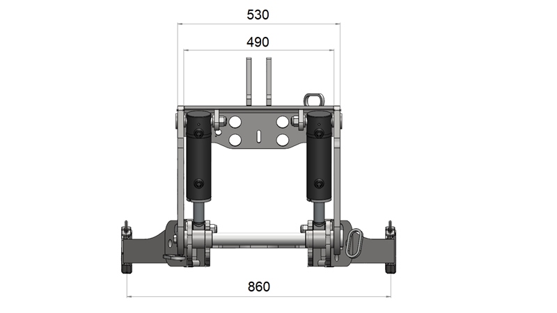 KIT UNIVERSEL HYDRAULIQUE FRONTAL ( AVANT) 3 EME CATEGORIE POUR TRACTEUR 2500 KG