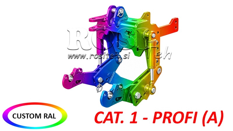 KIT UNIVERSEL HYDRAULIQUE FRONTAL ( AVANT) 01 EME CATEGORIE - PROFI AUTOMATIC POUR TRACTEUR 800 KG (RAL AU CHOIX)