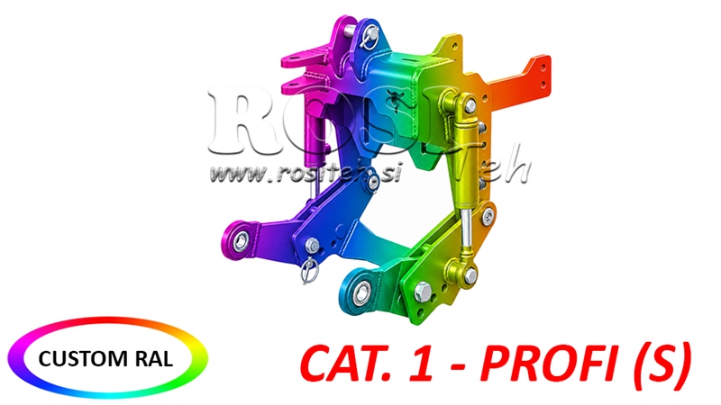 KIT UNIVERSEL HYDRAULIQUE FRONTAL ( AVANT) 01 EME CATEGORIE - PROFI STANDARD POUR TRACTEUR 800 KG (RAL AU CHOIX)