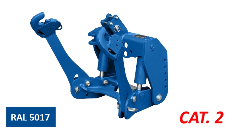 KIT UNIVERSEL HYDRAULIQUE FRONTAL ( AVANT) 2 EME CATEGORIE POUR TRACTEUR 1500KG - BLEU (RAL 5017)