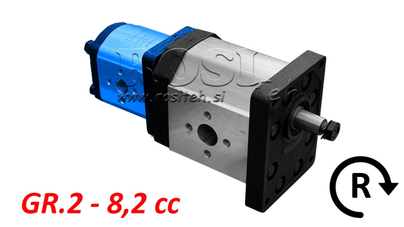 POMPE HYDRAULIQUE 20C8,2X201 DEUXIÈME GR.2 8.2 CC DROITE