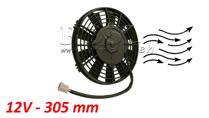 AKSIAALIVENTTIILI 305MM VETÄVÄ 12V