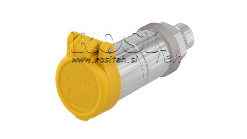 COUVERTURE PROTECTRICE JAUNE PVC COUPLAGE RAPIDE FEMELLE PUSH PULL